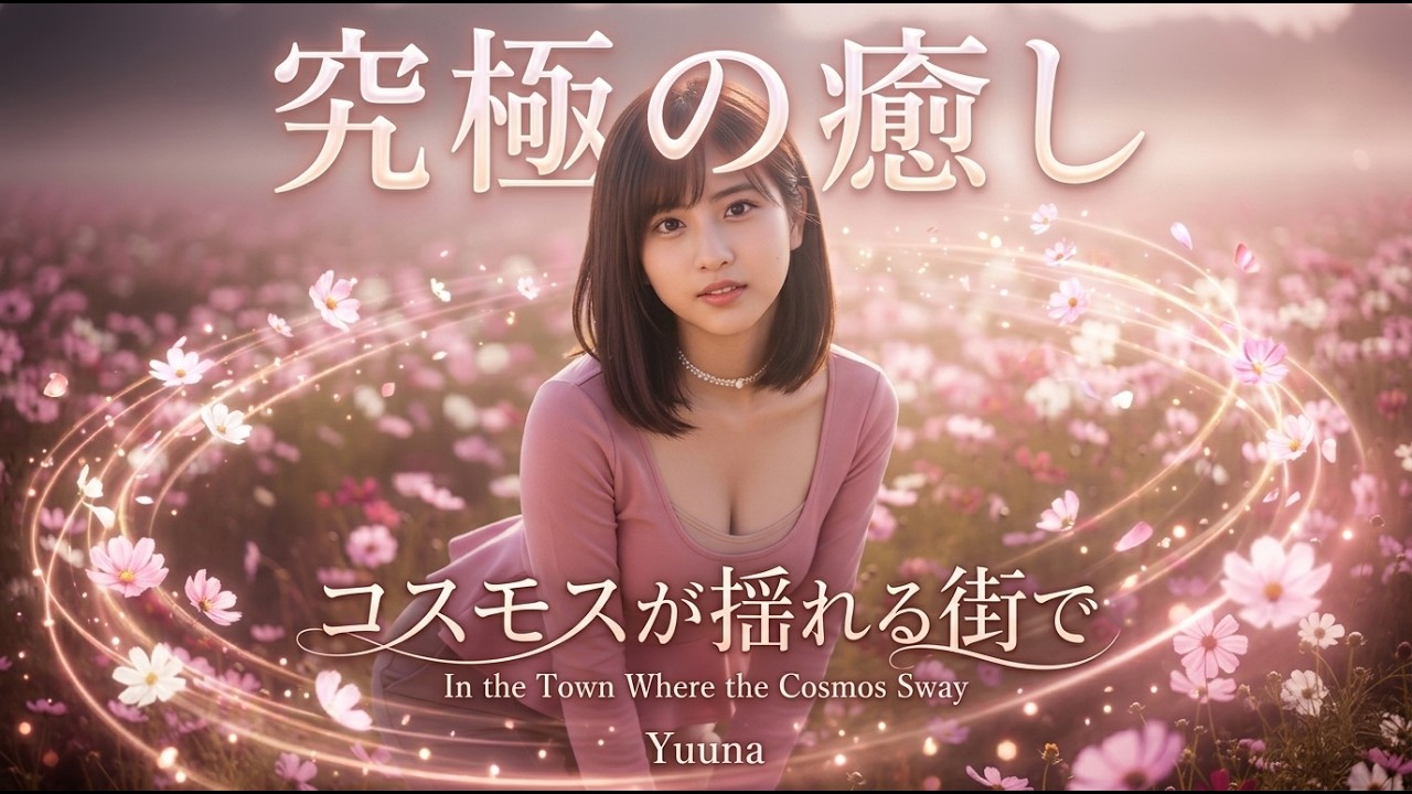 Angelique Yuuna [4K] 【究極の癒し】コスモス畑で、あなたの想いに寄り添うスローモーション。  (In the Town Where the Cosmos Sway) 　携帯サイズ