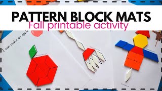 Fall pattern block mats - Owl, scarecrow, Pumpkin and more