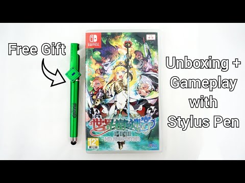 Etrian Odyssey HD Remaster Origins Collection Physical Game Unboxing + Gameplay with stylus pen