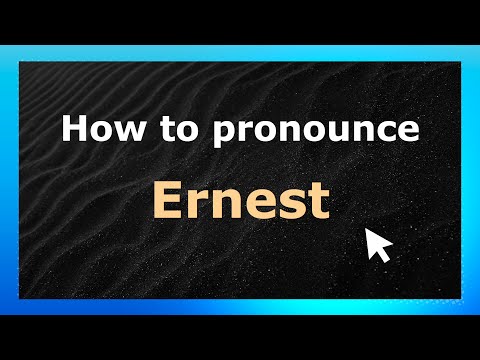 How to Pronounce Ernest (French Pronunciation / France) | Pronounce Names