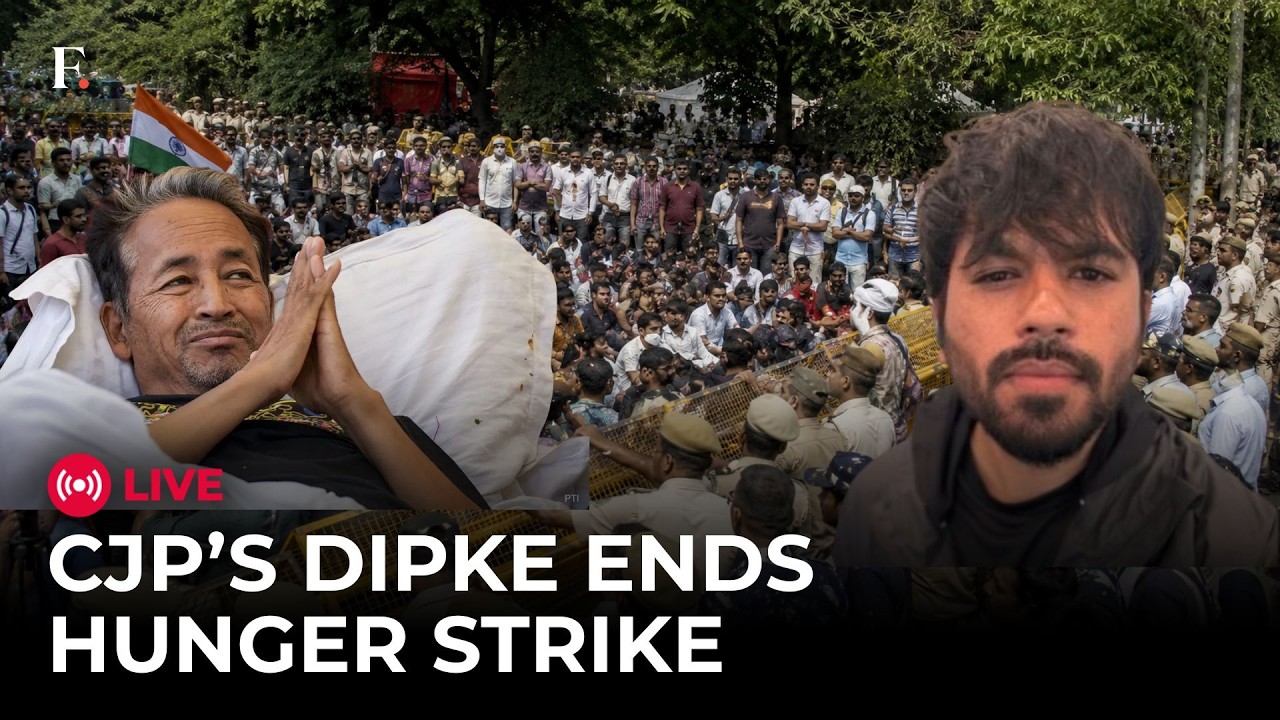 LIVE: Jantar Mantar Erupts Ahead of CJP's Parliament March in Support of Sonam Wangchuk