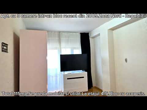Apartament 3 camere I 105 mp utili I mobilat și utilat I Republicii — Video