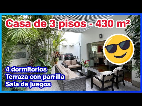 Hermosa casa en San Isidro - 3 pisos - Con Sala de Juegos - 4 Dormitorios.