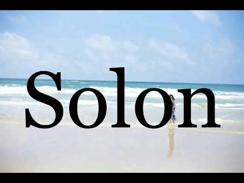 How To Pronounce Solon🌈🌈🌈🌈🌈🌈Pronunciation Of Solon