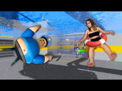 We Swim in Barry's Prison on Roblox | Andie