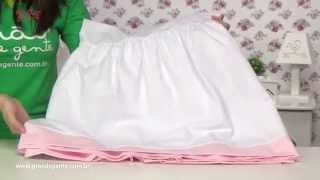 Saia para Berço Floral Rosa | Ref: 47267