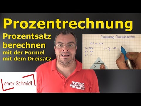 Percentage calculation - Calculating percentages with a formula / using the rule of three | Lehre...