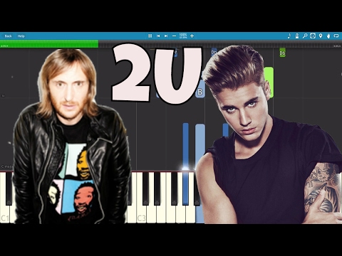 David Guetta ft. Justin Bieber - 2U - Piano Tutorial / Cover - Instrumental