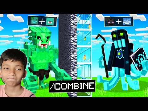 MOB BATTLE but I can COMBINE MOBS | MINECRAFT