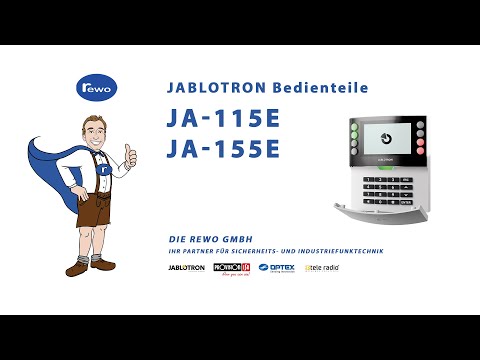 JABLOTRON Bedienteile JA-115E und JA-155E.  ServiceZeit bei der REWO GmbH.