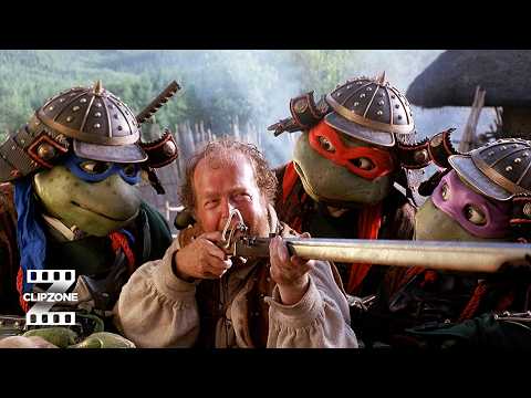 Teenage Mutant Ninja Turtles III | The Turtles Rescue The Village | ClipZone: Heroes & Villains