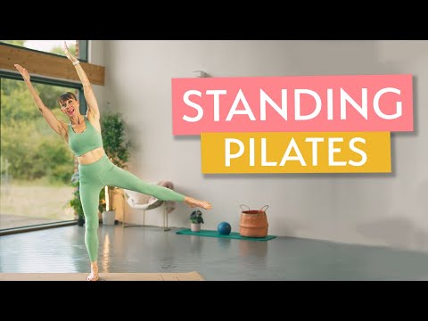 Standing Pilates for Strong Legs, Glutes and Core. Improve Balance & Strength  | 10 min Pilates