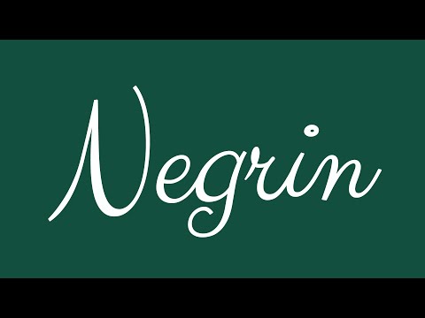 Learn how to Write the Name Negrin Signature Style in Cursive Writing