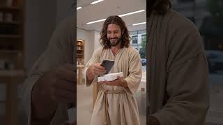 Jesus’ New Phone Lasted About 10 Seconds 😭 #jesus #iphone #funny #shorts