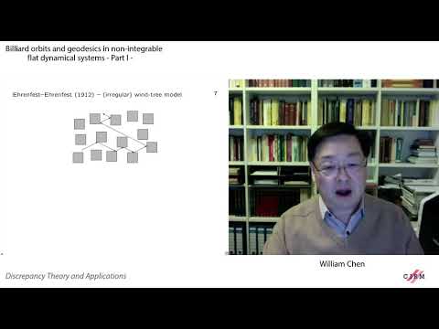 William Chen: Billiard orbits and geodesics in non-integrable flat dynamical systems (part 1)