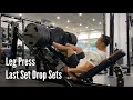 Leg Press Last Set Drop Sets from 540lb to 360lb | #AskKenneth
