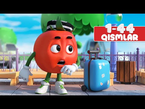 🍅 Pomidor Do'ppi | Super to'plam | Bolalar uchun multfilm | 1-44 qismlar