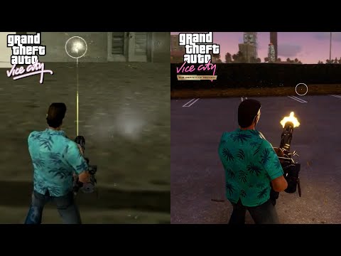 GTA Vice City Definitive Edition - All Weapons Comparison - (GTA Remaster)