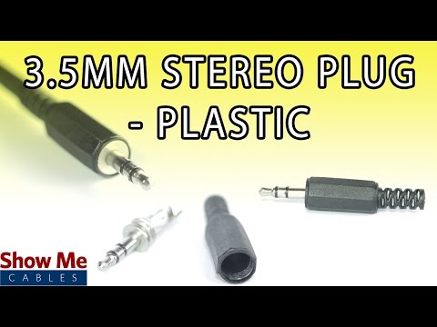 3.5mm Plastic Stereo Plug - DIY Project to Repair Your Audio Cable #973