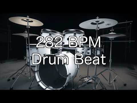 282 BPM Rock Drum Beat for Musical Practise