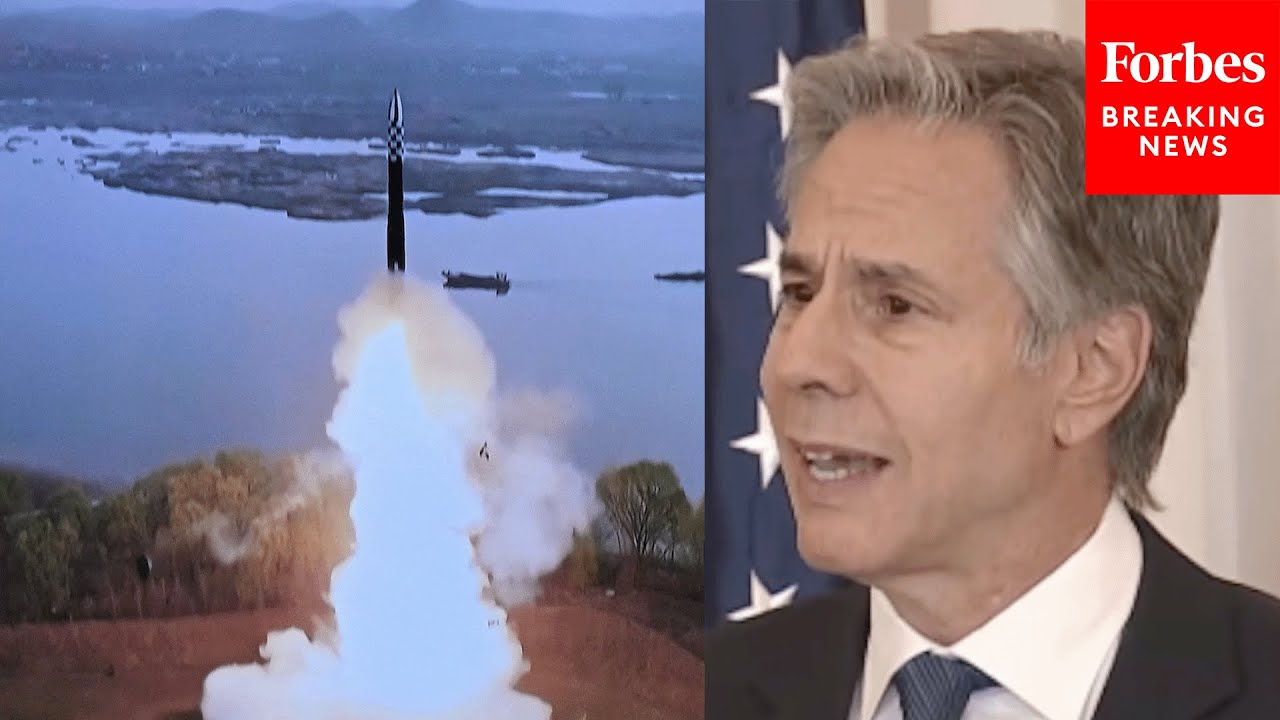 JUST IN: Sec. Blinken Forcefully Condemns North Korea's Intercontinental Ballistic Missile Test