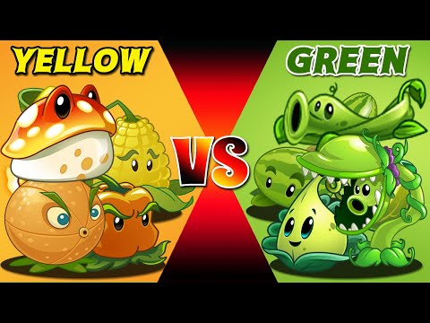 PvZ 2 Team Yellow Vs Green Plant Vs Plant-That Team Can Win?Plants Vs Zombies 2