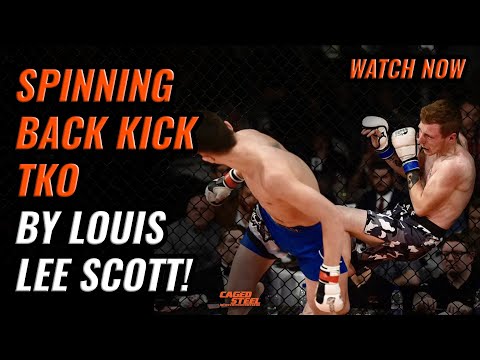 [SPINNING BACK KICK TKO] Louis Lee Scott vs Marcus Hammond - Caged Steel 16