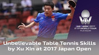 Unbelievable table tennis skills by Xu Xin