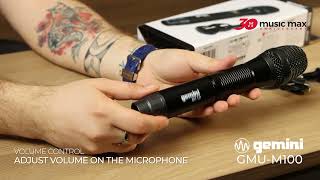 Video thumbnail for GEMINI GMU-M100 Wireless Handheld Microphone by MusicMaxEu