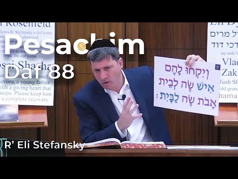Daf Yomi Pesachim Daf 88 by R’ Eli Stefansky