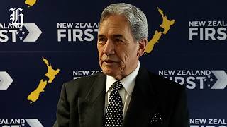 Winston Peters speaks at NZ First public meeting