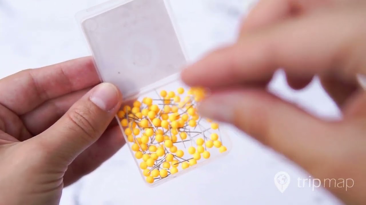 Map Push Pins - Orange | Trip Map