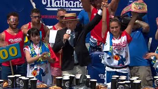 Miki Sudo downs 39.5 hot dogs in drama-filled finish to win 2023 Nathan&#39;s Famous Hot Dog Contest 🌭🏆