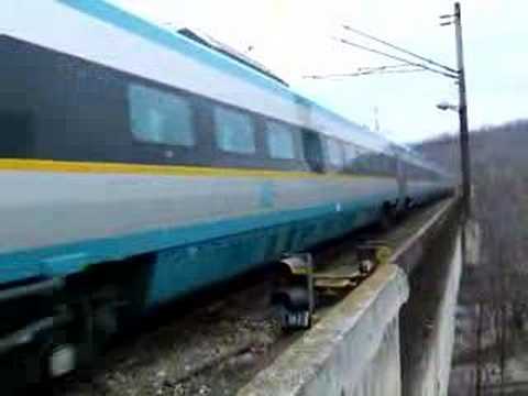 CD 680.003 Pendolino leaving Praha-Holesovice to Ostrava