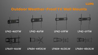 Outdoor Weather-Proof TV Wall Mounts | LP42-W / LPA84-W Series & LPA69-466W | LUMI