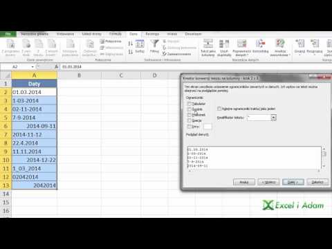 Excel - Naprawianie dat - Tekst jako kolumny - porada #159
