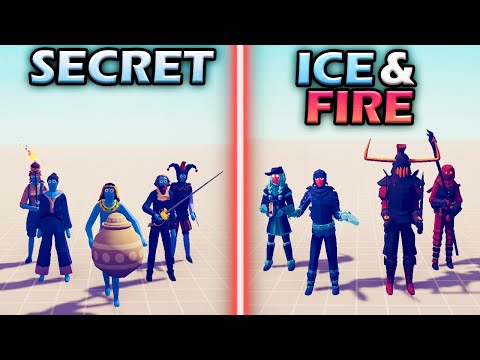 SECRET TEAM vs ICE & FIRE TEAM - Totally Accurate Battle Simulator | TABS
