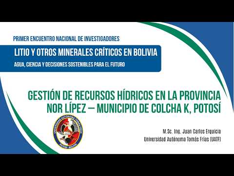 Gestión de Recursos Hídricos en la Provincia Nor Lípez – Municipio de Colcha K, Potosí