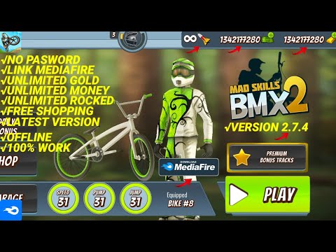DOWNLOAD MAD SKILLS BMX 2 VERSION 2.7.4 MOD APK NO PASWORD‼️
