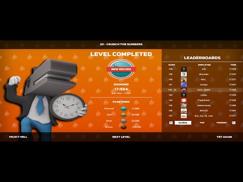 Hell of an Office : 20 Crunch The numbers Diamond Medals