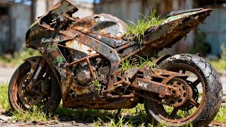 Man Fully Restores Abandoned Kawasaki Motorcycle back to New | Start to Finish by @Restoratorman