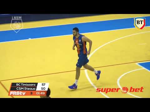 Play of the game CSM Steaua București EximBank vs. BC Timișoara(Top 6): Dragan Zekovic