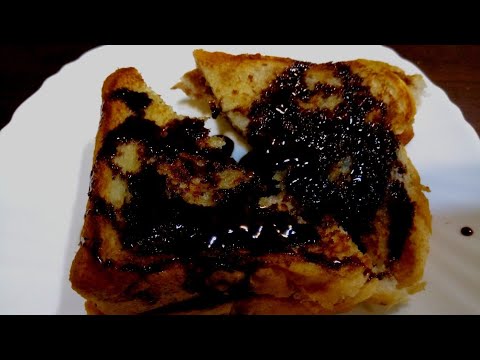 Chocolate sandwich #only2ingridients#easybreakfastrecipe#breadrecipe