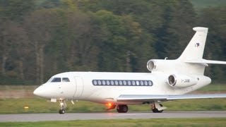 preview picture of video 'Take off Dassault Falcon 7X at Airport Bern-Belp'