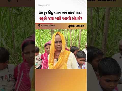 Haryana : 30 ફૂટ ઊંડું તળાવ અને સાંકડો શેઢો! સ્કૂલે જવા માટે આવો સંઘર્ષ? | Gujarat Samachar Haryana : 30 ફૂટ ઊંડું તળાવ અને સાંકડો શેઢો! સ્કૂલે જવા માટે આવો સંઘર્ષ? | Gujarat Samachar