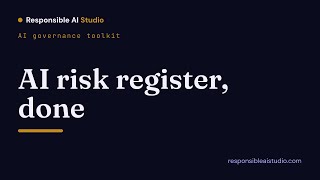 AI governance: your risk register, ready to edit
