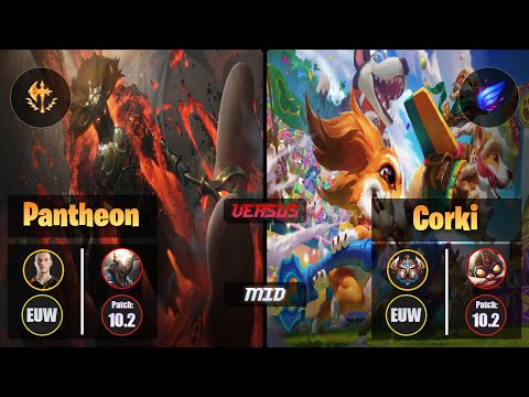 Perkz PANTHEON (Mid) [Conqueror] VS CORKI - Challenger EUW Patch 10.2