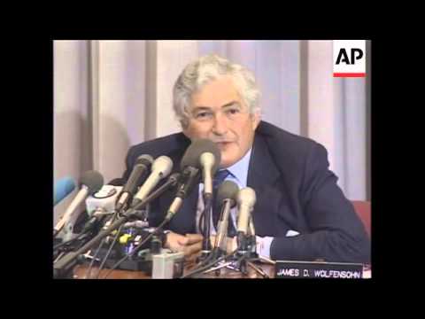 USA: JAMES D WOLFENSOHN, NEW PRESIDENT OF THE WORLD BANK