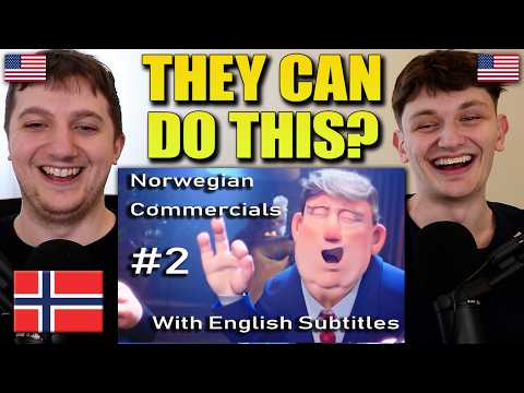 Americans React to MORE Weird Norwegian Commercials!