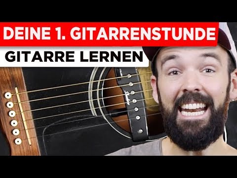 Learn guitar for beginners - Your first guitar lesson - easy & in German